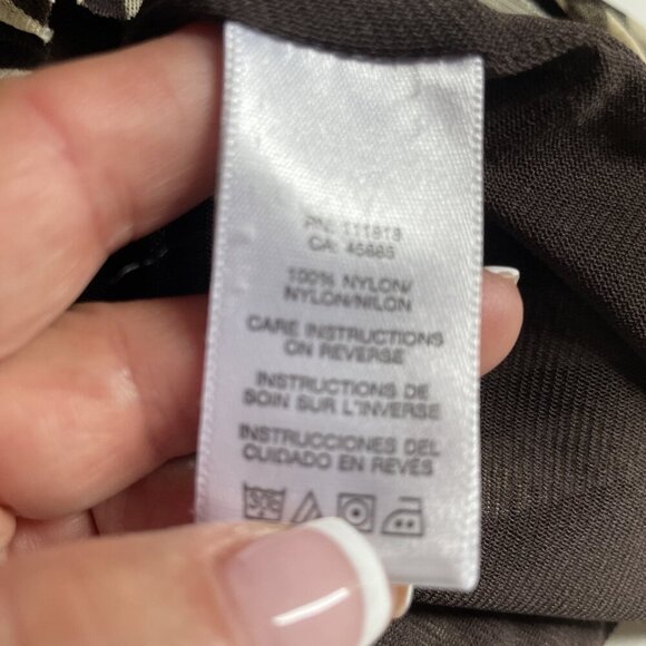 Vintage Y2k Michael Kors Animal Print Top Size Large Brown Empire Waist Fairy - Picture 7 of 10